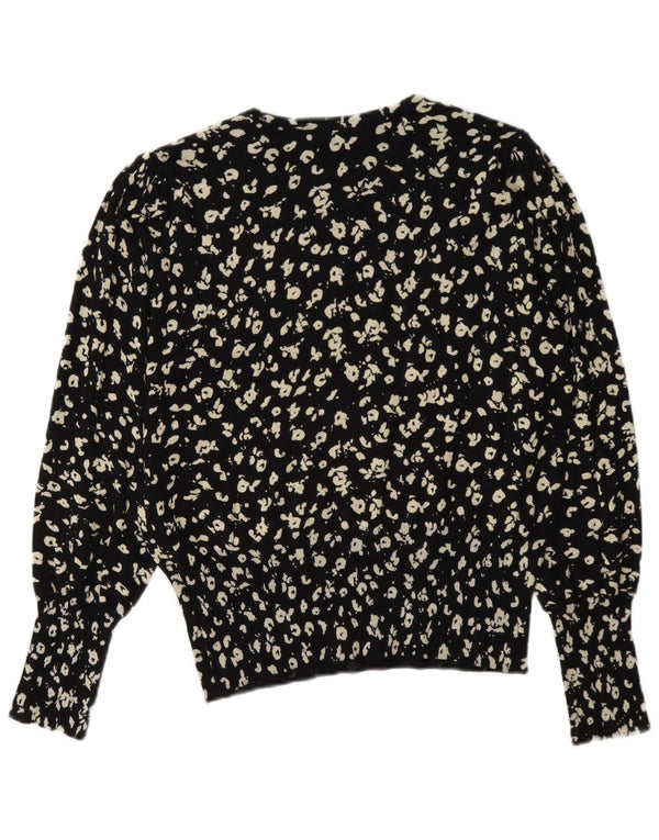 Maglione maglione girocollo da donna Marks & Spencer UK 12 medio nero