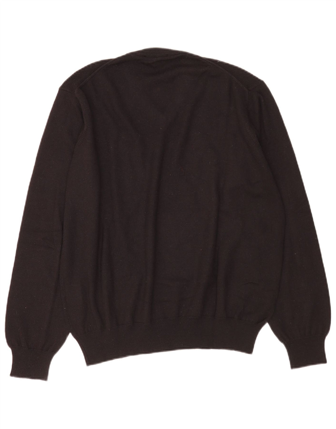 Maglione da uomo Navigare con scollo a V, grande, in lana nera
