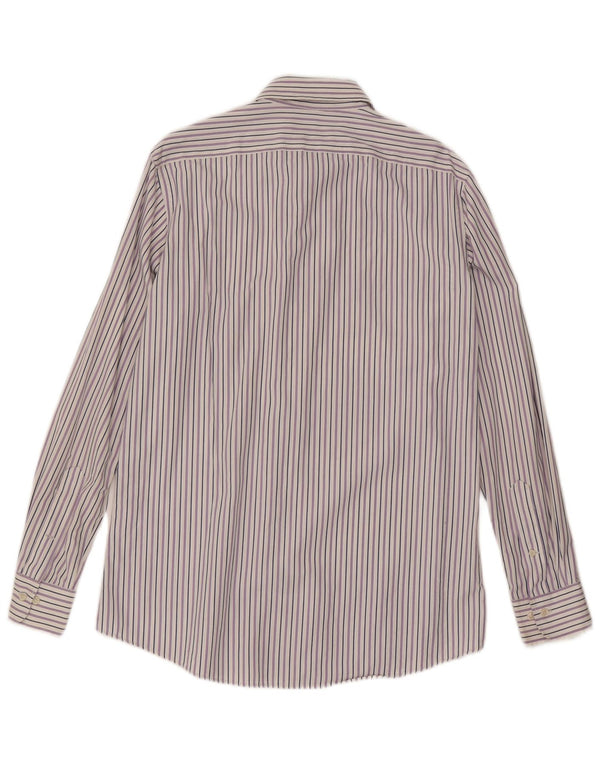 Ralph Lauren Mens Shirt Size 15 1/2 Medium Purple Pinstripe Cotton