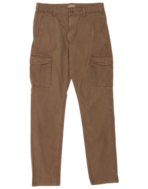Pantaloni cargo slim da uomo Napapijri W32 L34 cotone marrone