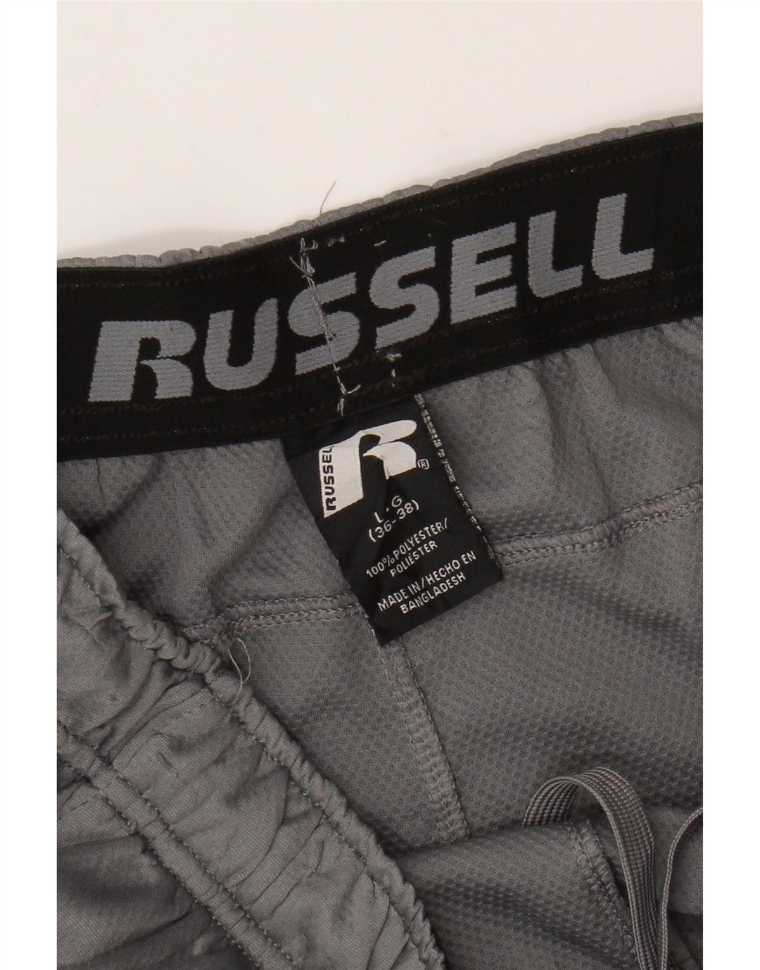 RUSSELL ATHLETIC Pantaloncini sportivi Dri-Power da uomo Large Grey Colourblock