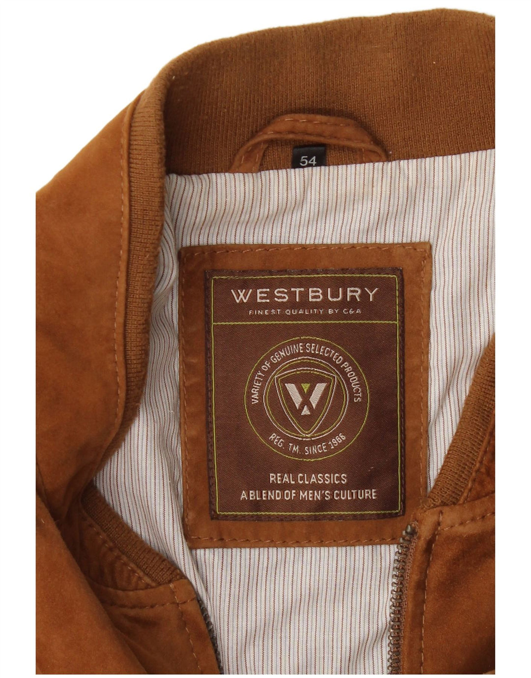 WESTBURY Giubbotto bomber in pelle scamosciata da uomo EU 54 2XL Pelle marrone