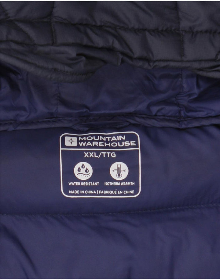 Giacca imbottita con cappuccio da uomo Mountain Warehouse UK 44 2XL Poliammide blu navy
