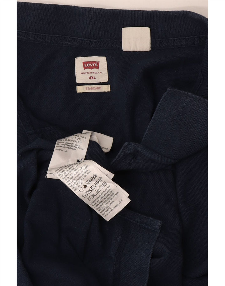 Polo standard da uomo Levi's 4XL in cotone blu navy
