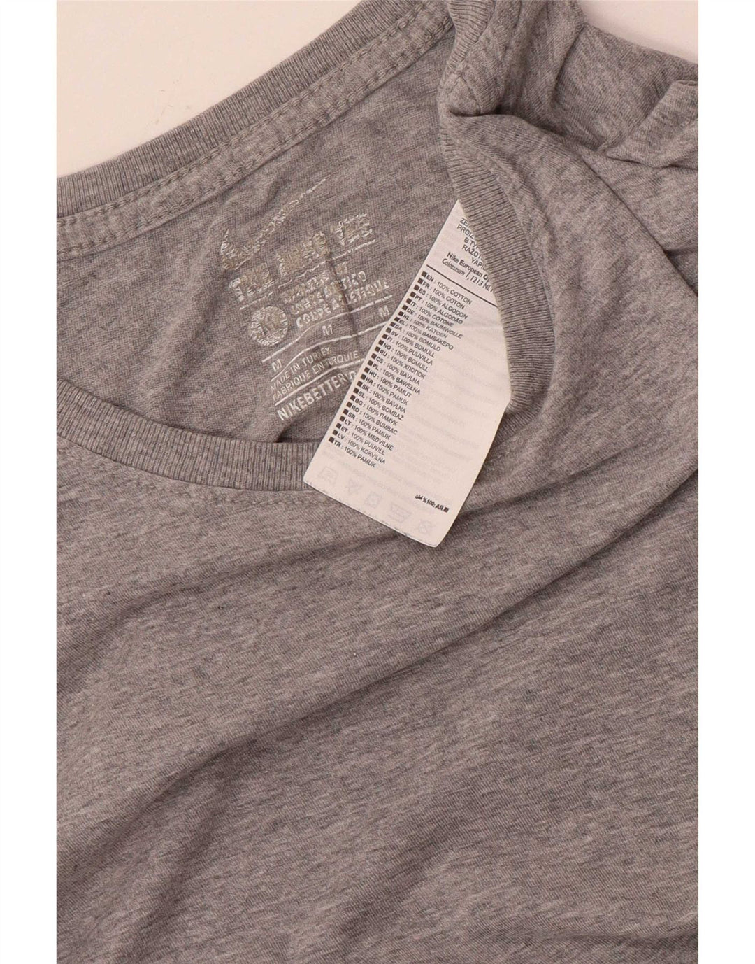 T-shirt Nike da uomo dal taglio atletico, in cotone grigio medio