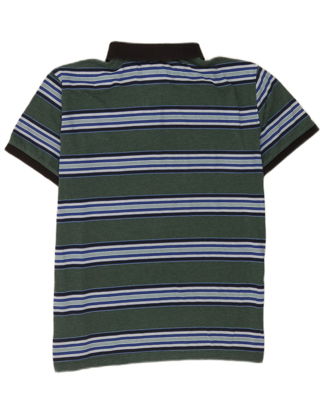 Polo da uomo a maniche corte con vestibilità regolare Penguin, verde medio, a righe