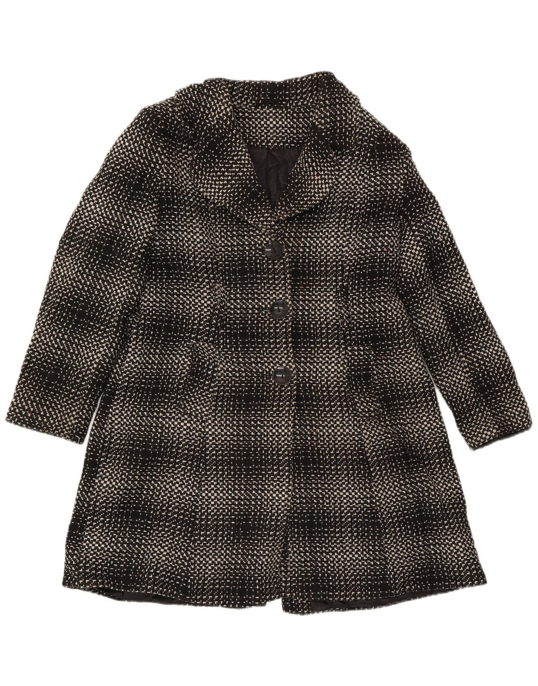 Soprabito da donna M&Co UK 16 grande acrilico a quadri neri