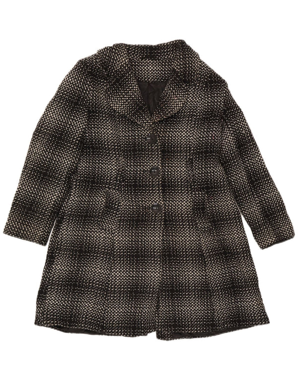 Soprabito da donna M&Co UK 16 grande acrilico a quadri neri