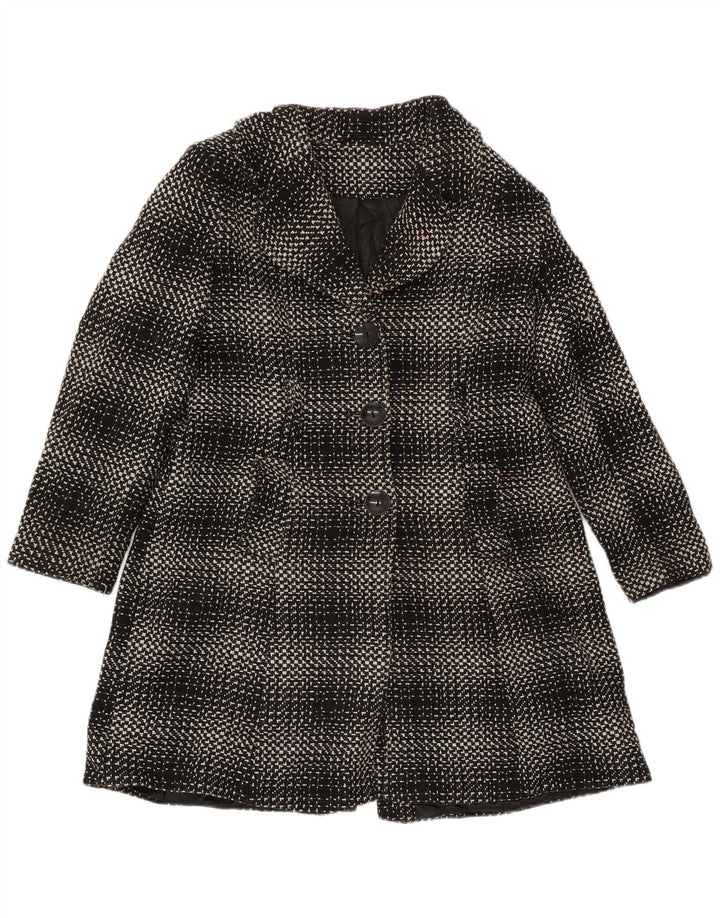 Soprabito da donna M&Co UK 16 grande acrilico a quadri neri