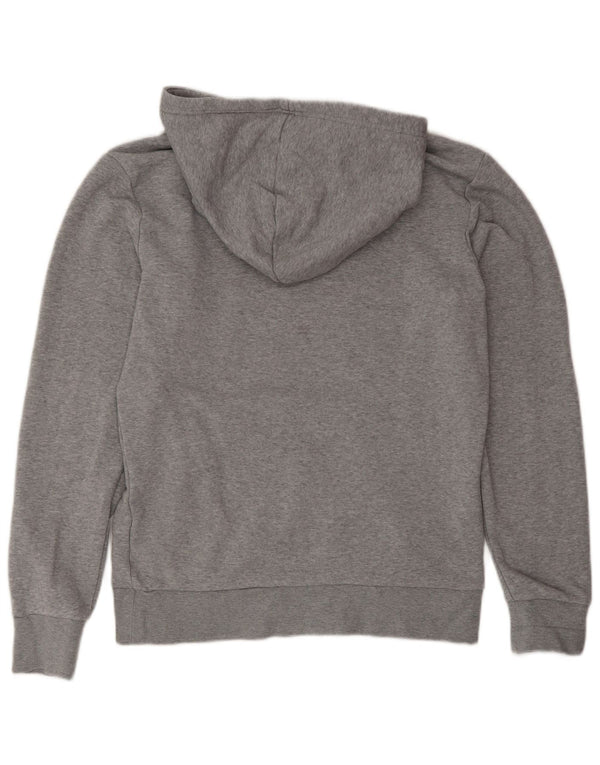 Adidas Mens Graphic Hoodie Jumper Small Grey Flecked Cotton