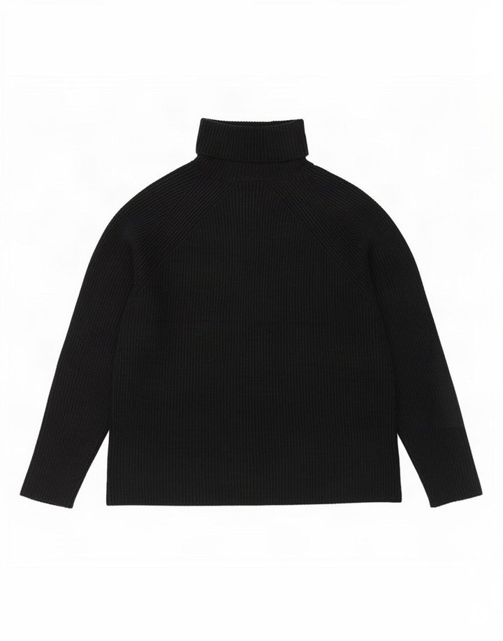 Maglione maglione a collo alto da donna Marks & Spencer UK 14 viscosa nera media