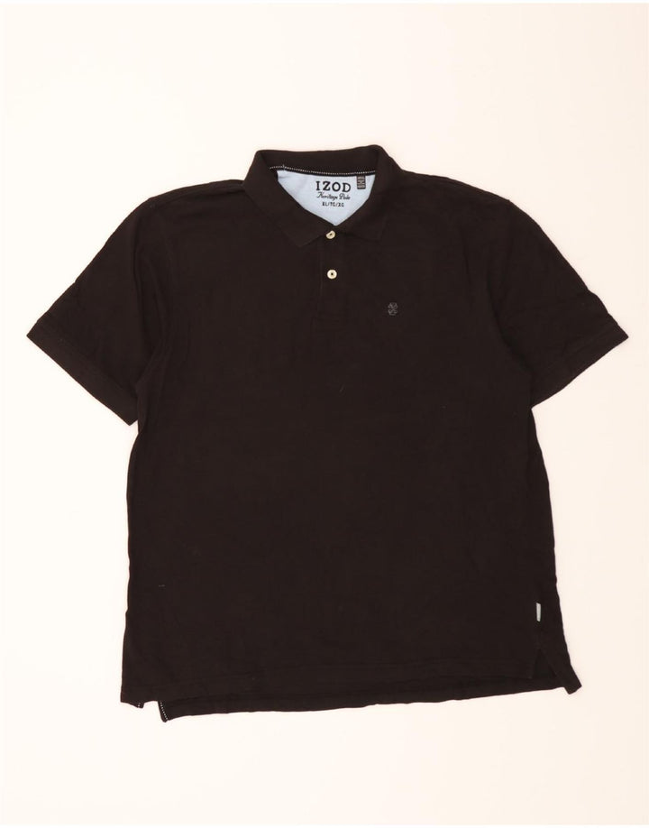 IZOD Mens Heritage Polo Shirt XL Black Vintage Izod and Second-Hand Izod from Messina Hembry 