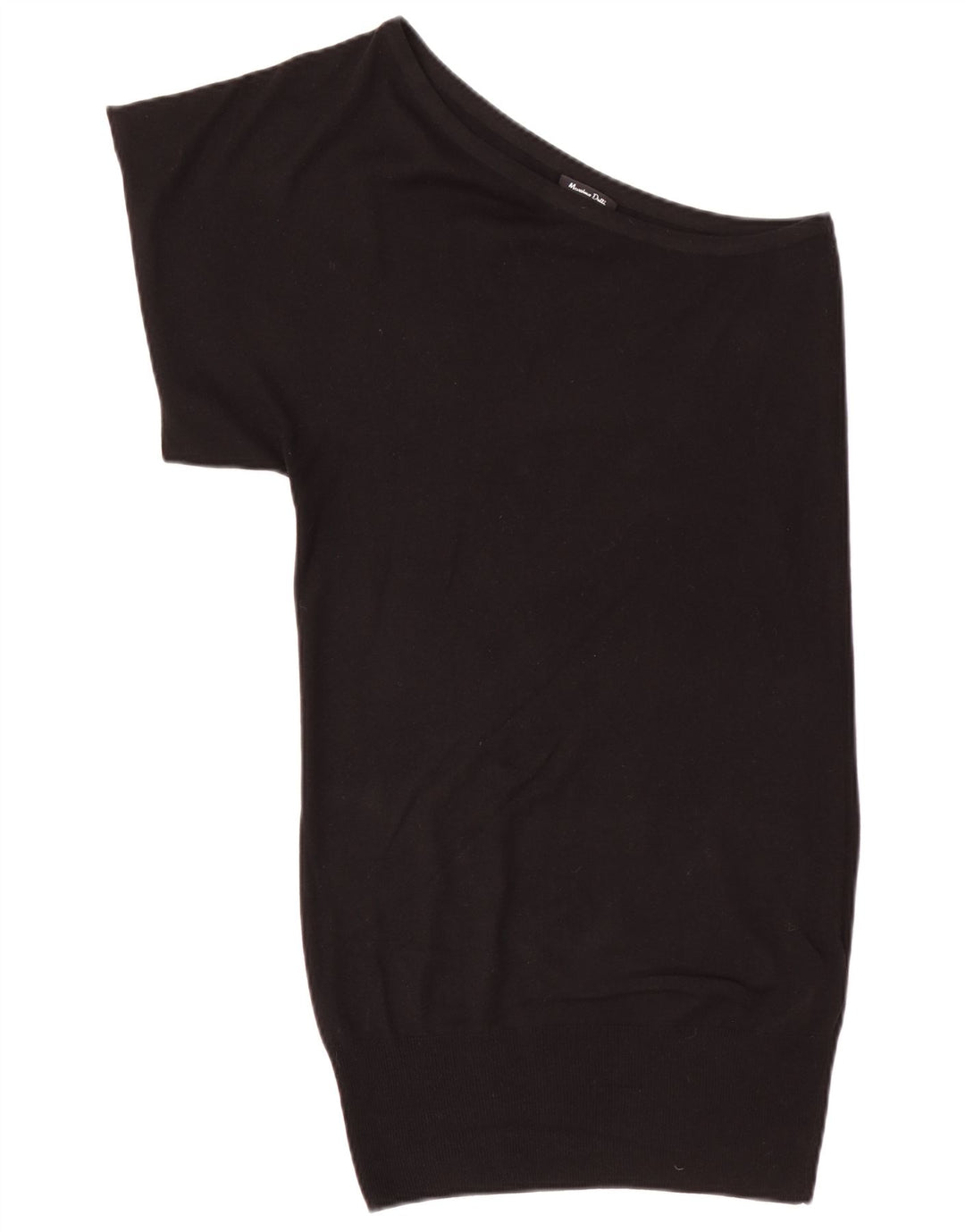 Massimo Dutti Abito maglione monospalla da donna UK 12 Seta nera media