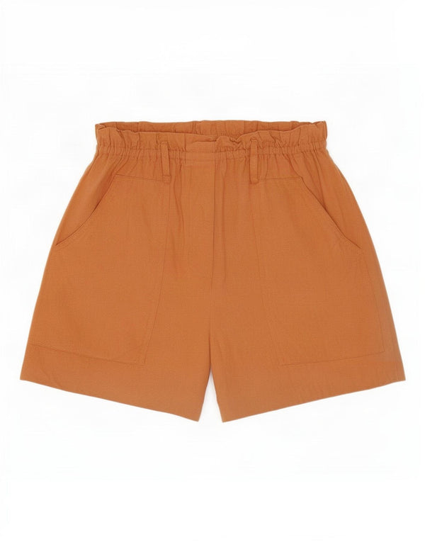 Pantaloncini casual a vita alta da donna Zara XS W24 Lyocell marrone