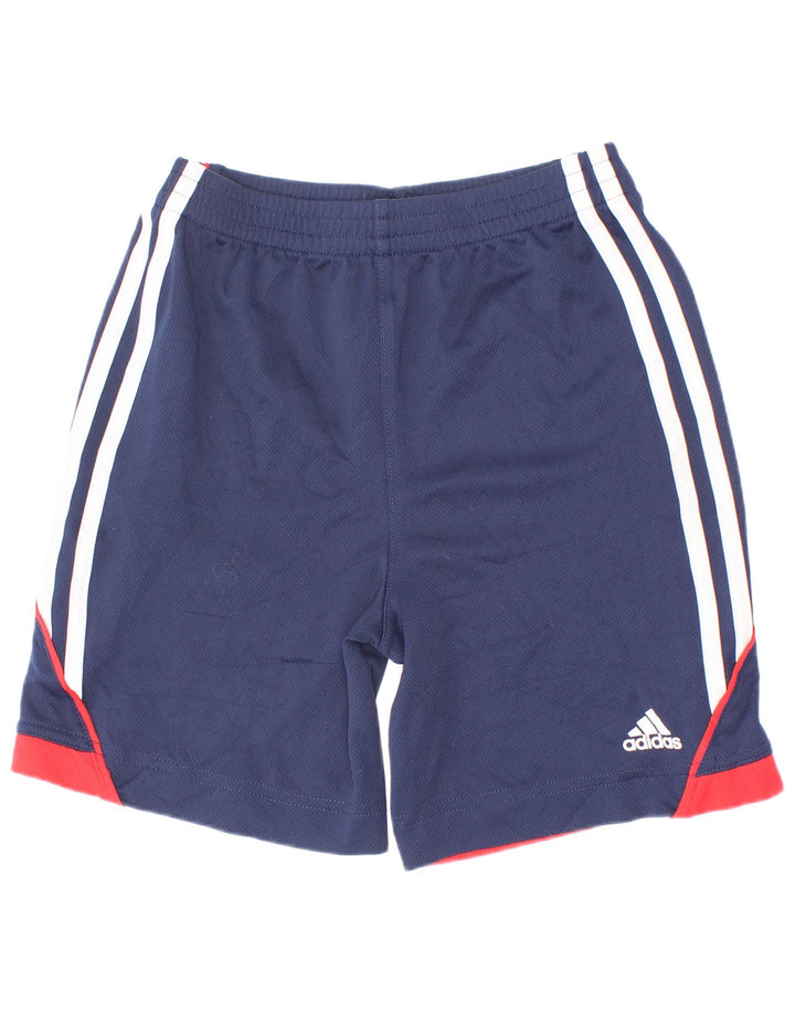 Pantaloncini sportivi Adidas da bambino 5-6 anni in poliestere color block blu navy