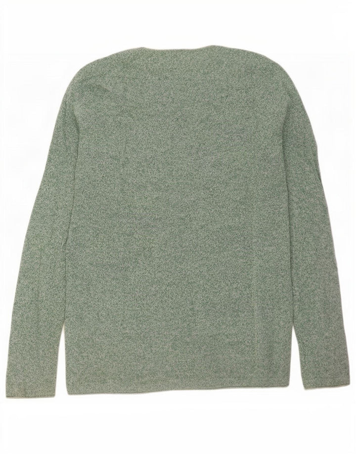 Maglione Zara da uomo con scollo a barca, grande verde screziato