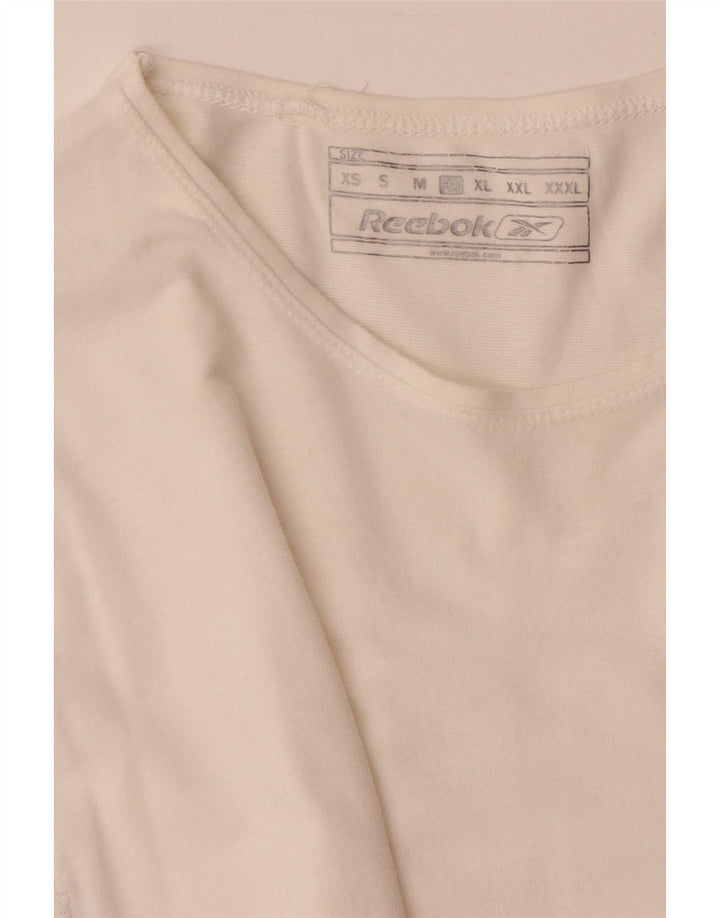 T-shirt grafica da uomo Reebok Top Large in viscosa bianca
