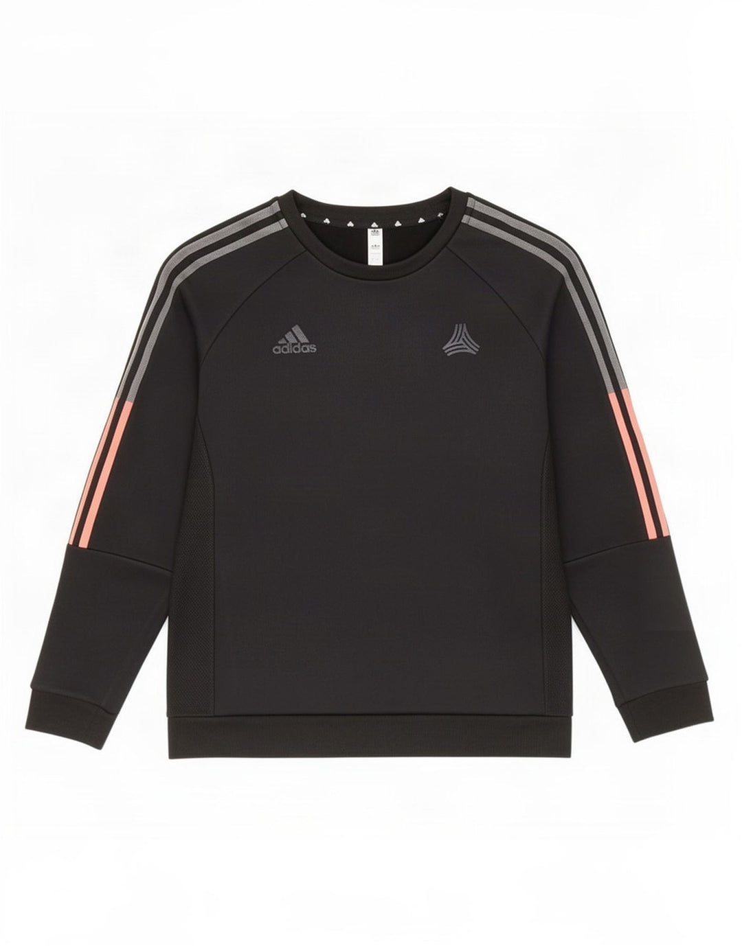 Felpa grafica da uomo Adidas Felpa media nera in poliestere