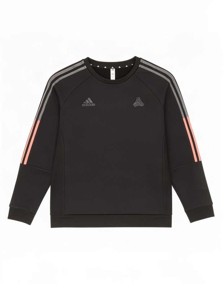 Felpa grafica da uomo Adidas Felpa media nera in poliestere