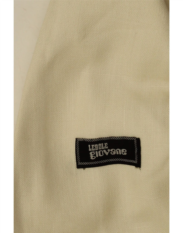 Giacca blazer da uomo a 2 bottoni Lebole UK 36 piccola bianco sporco