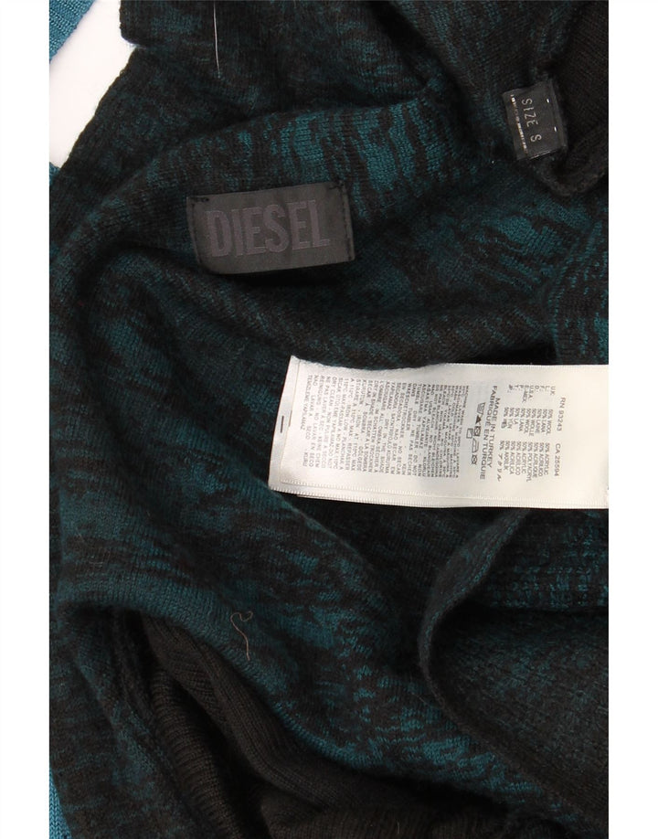 Maglione cardigan lungo oversize da donna Diesel UK 10 piccolo in lana verde