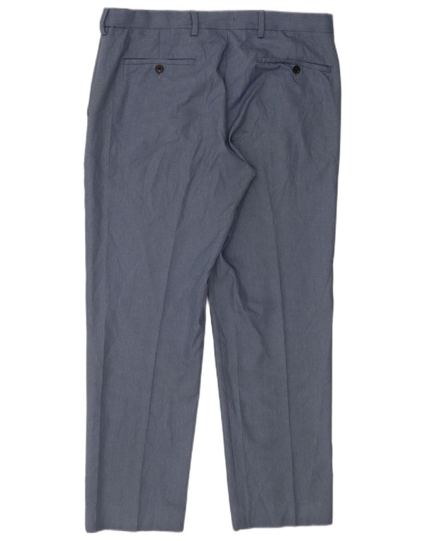 Pantaloni chino vestibilità regolare da uomo Marks & Spencer W34 L29 poliestere blu