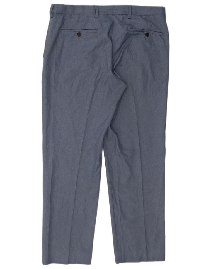 Pantaloni chino vestibilità regolare da uomo Marks & Spencer W34 L29 poliestere blu