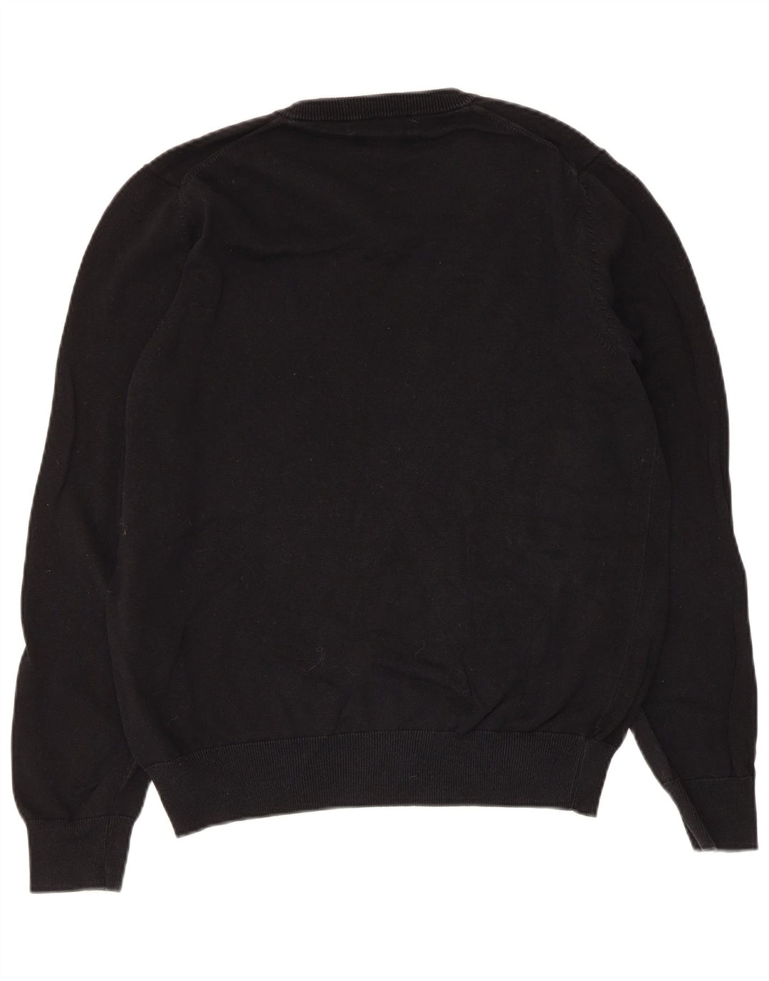 Maglione da uomo con scollo a V Marks & Spencer in cotone nero medio
