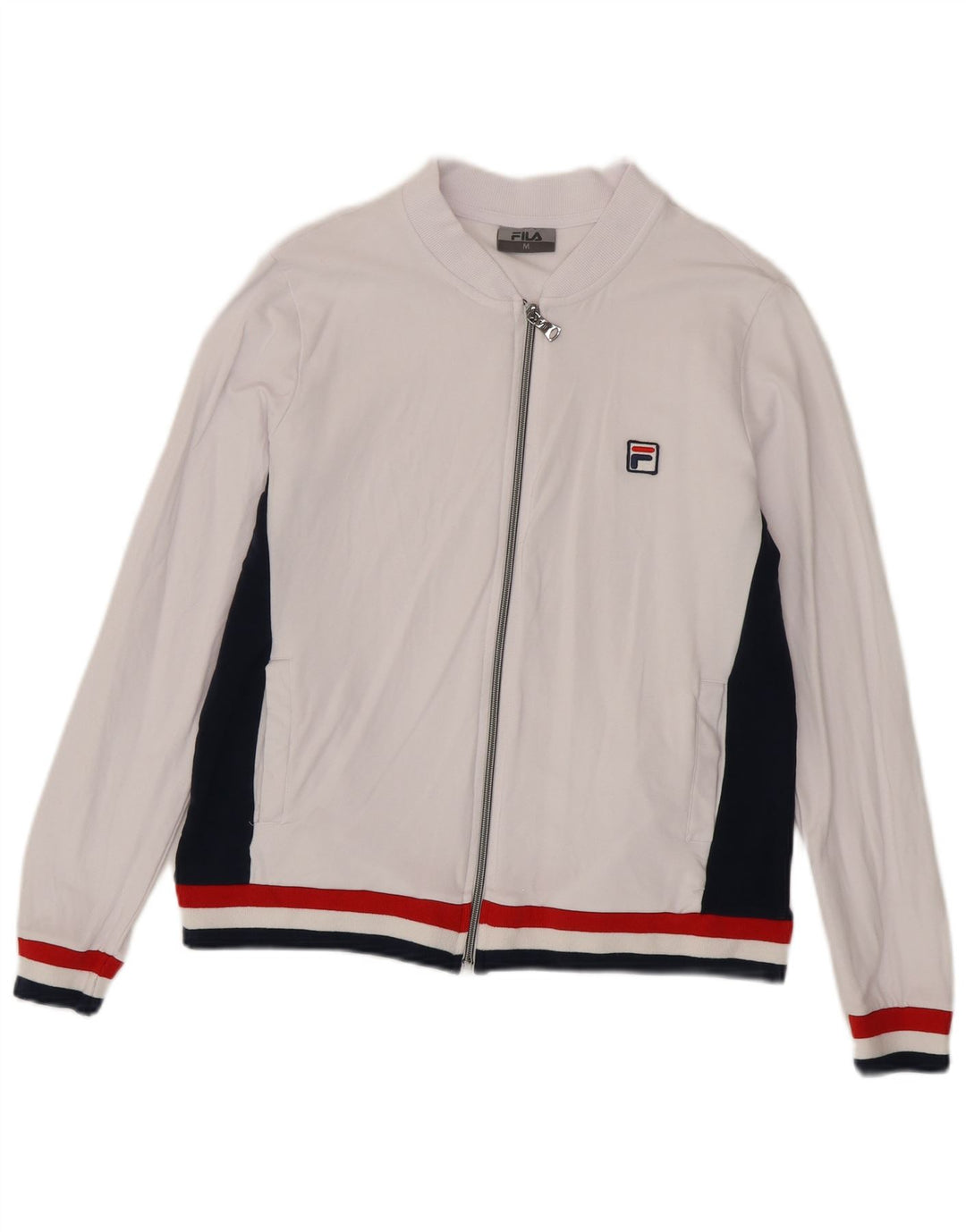 Giacca da ginnastica da donna Fila UK 14 Cotone color block bianco medio