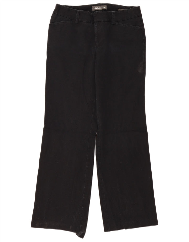 Pantaloni casual bootcut da donna Eddie Bauer US 8 Medium W30 L30 Cotone nero