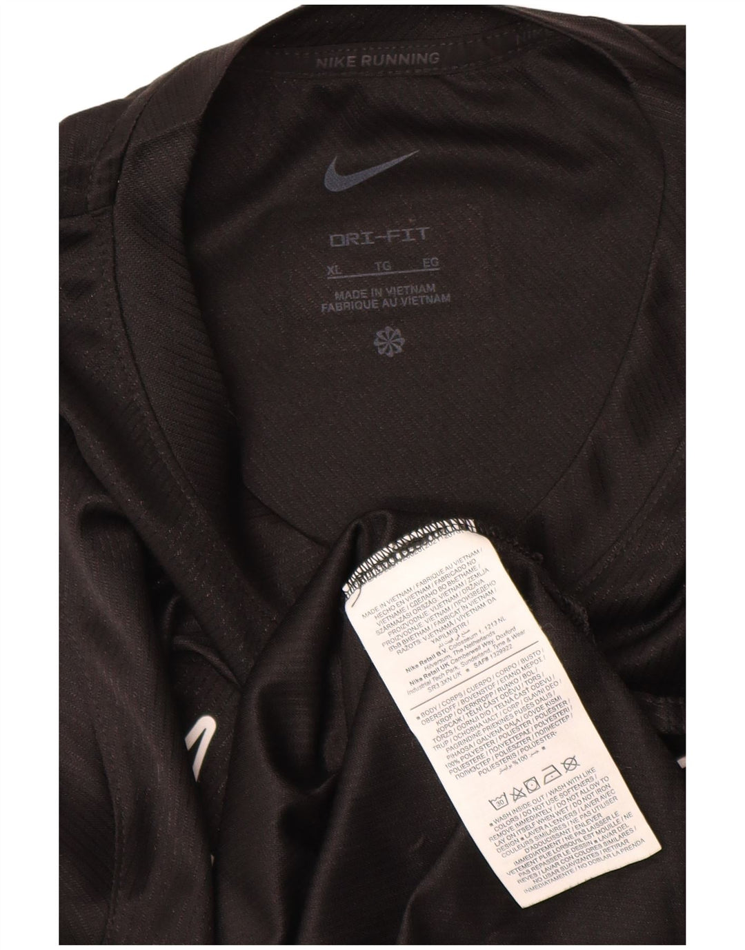Canotta grafica Nike Dri Fit da donna UK 18 XL poliestere nero