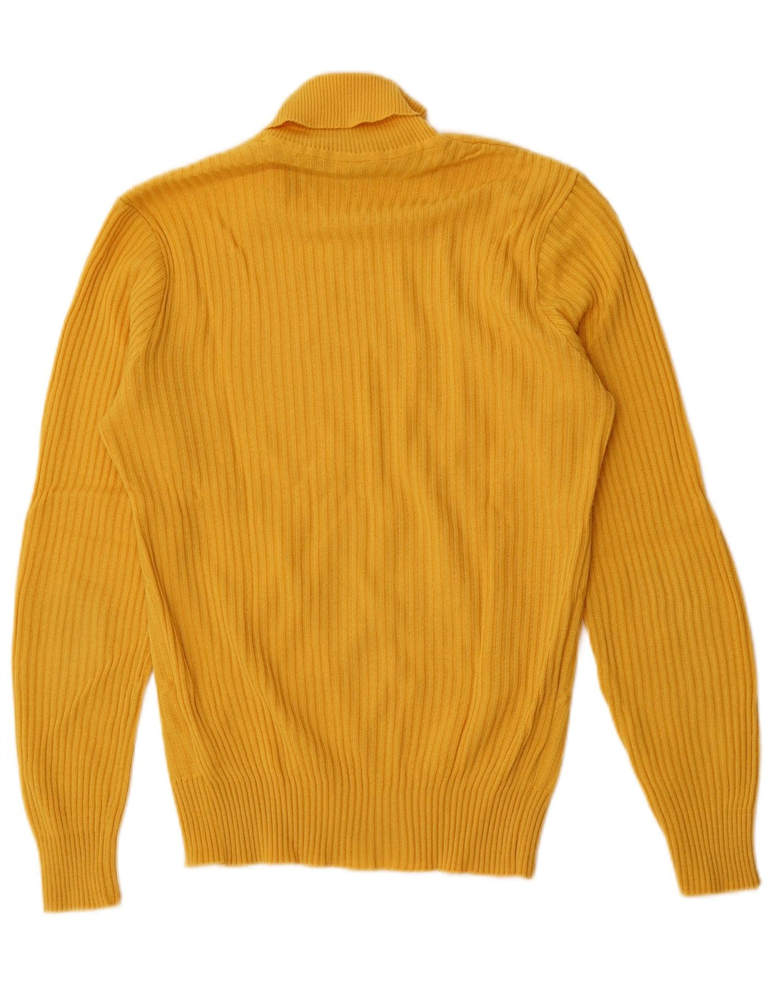 Maglione maglione collo alto da uomo Orlon IT 50 poliacrilico giallo medio
