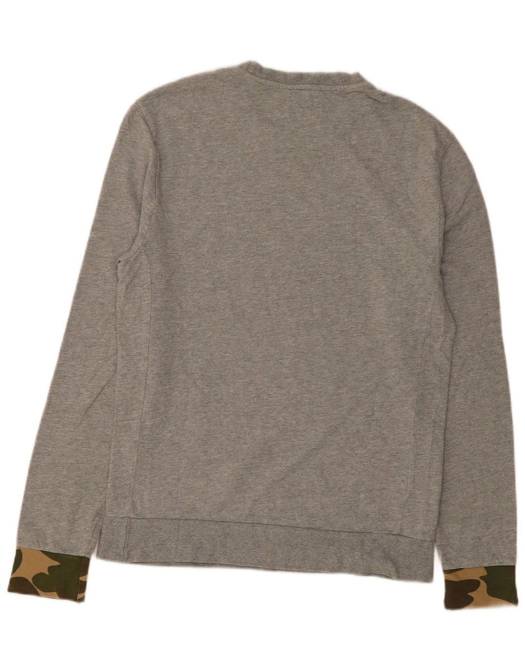 Felpa da uomo Penguin Maglione in cotone chiazzato grigio medio