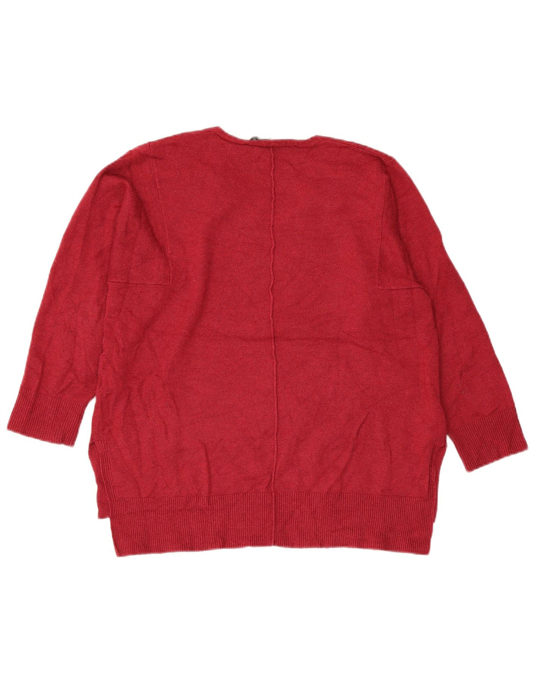 FRENCH CONNECTION Maglione da donna con scollo a V UK 10 Piccolo Borgogna