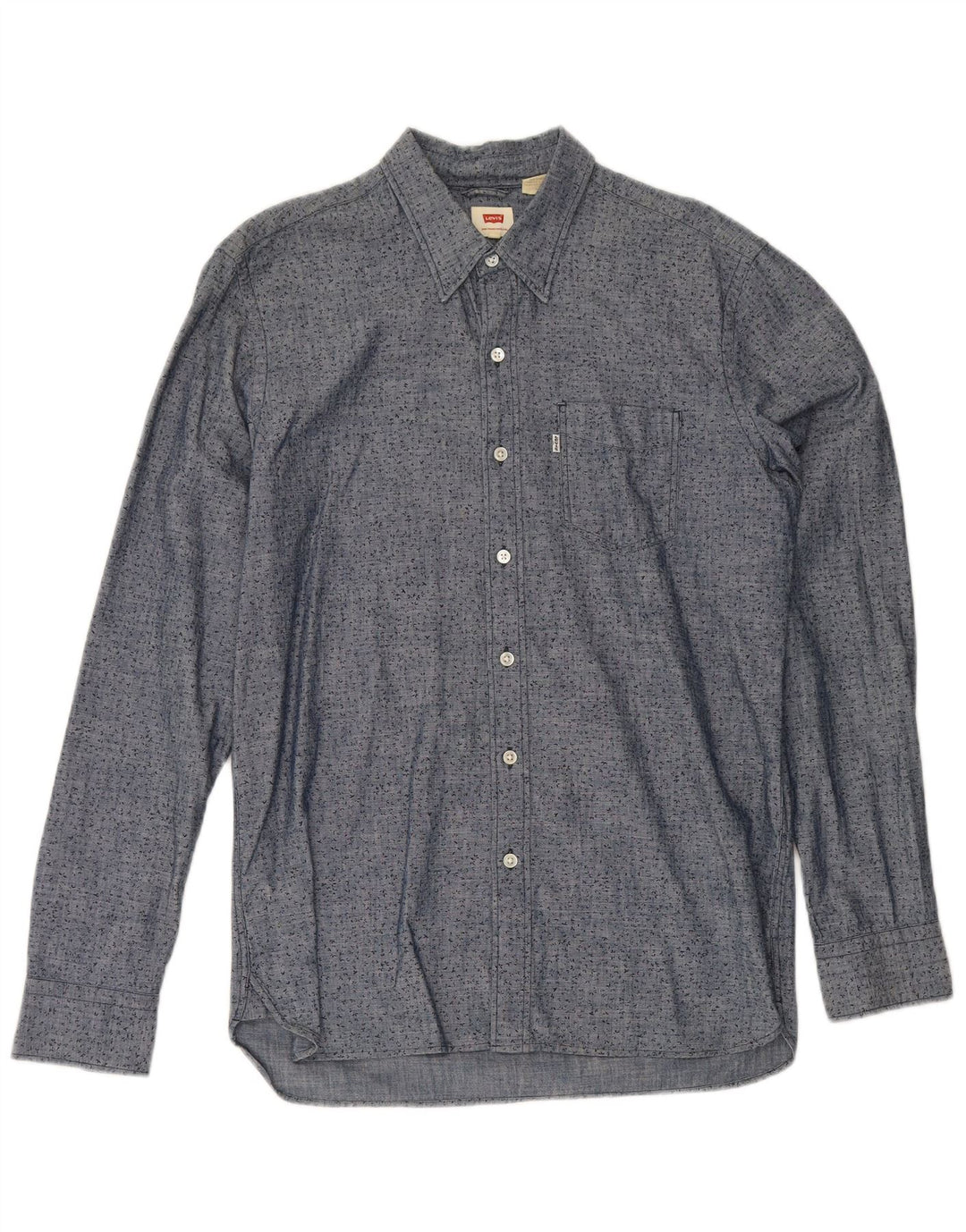 Camicia Levi's da uomo in cotone screziato blu medio