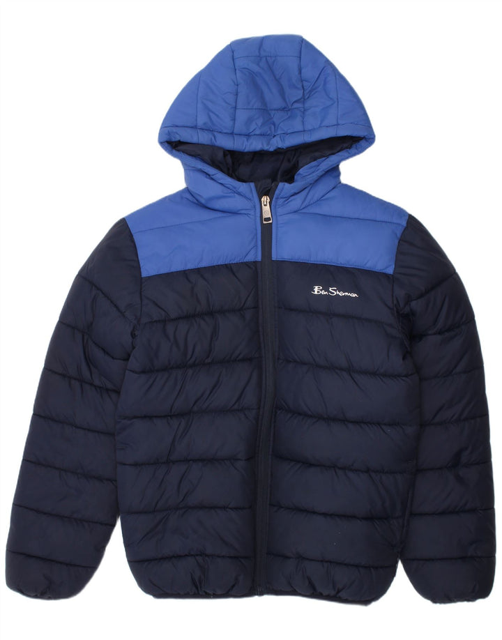 Giacca imbottita da bambino Ben Sherman 8-9 anni in poliammide color block blu navy