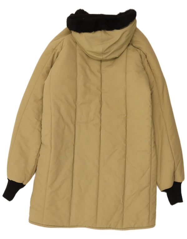 Cappotto imbottito con cappuccio da donna Refrigiwear UK 18 XL nylon giallo