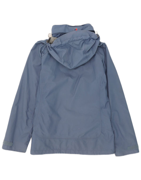 Giacca antipioggia con cappuccio da donna Berghaus UK 12 nylon blu medio
