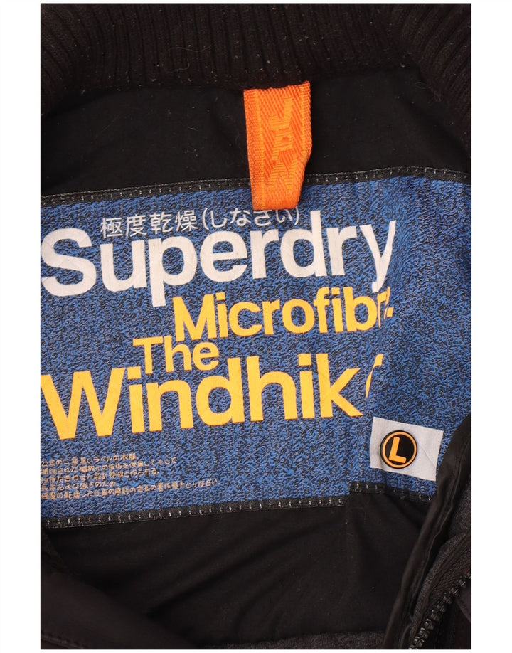 Giacca trapuntata da uomo Superdry The Windhiker Quilted UK 40 Large Nera