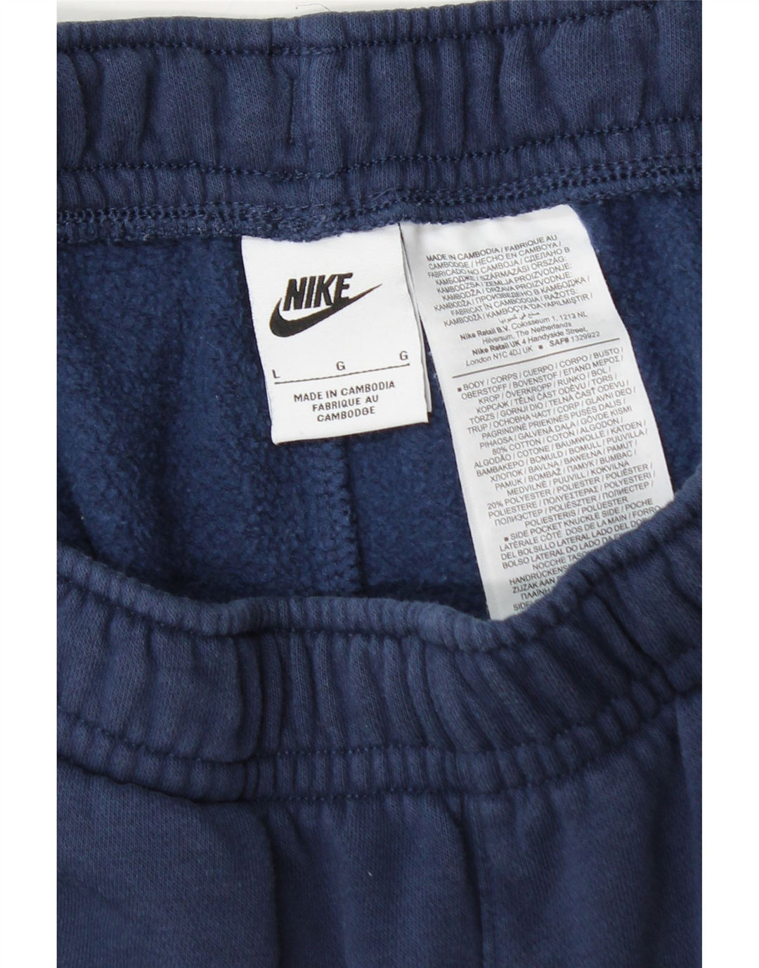 NIKE Pantaloni da tuta con grafica da uomo Joggers Large Blu navy Colourblock