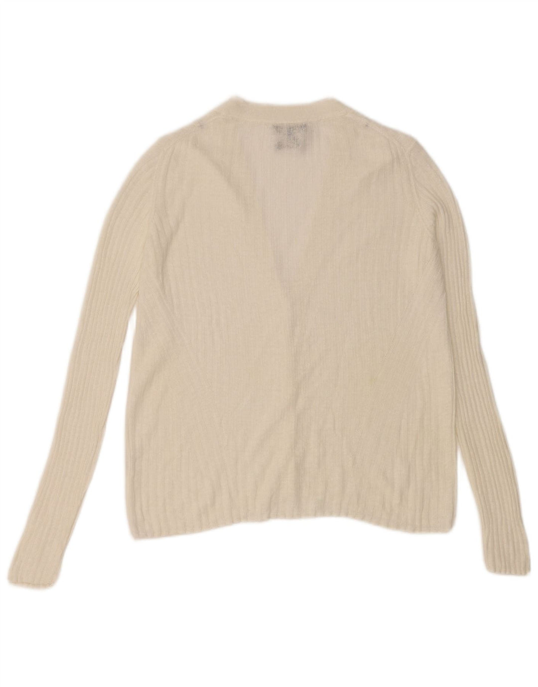 Maglione cardigan da donna Massimo Dutti UK 10 piccolo lino bianco