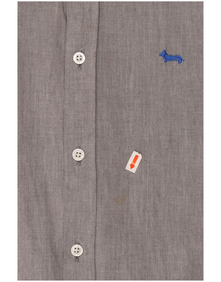Camicia slim fit da uomo HARMONT & BLAINE piccola in cotone grigio