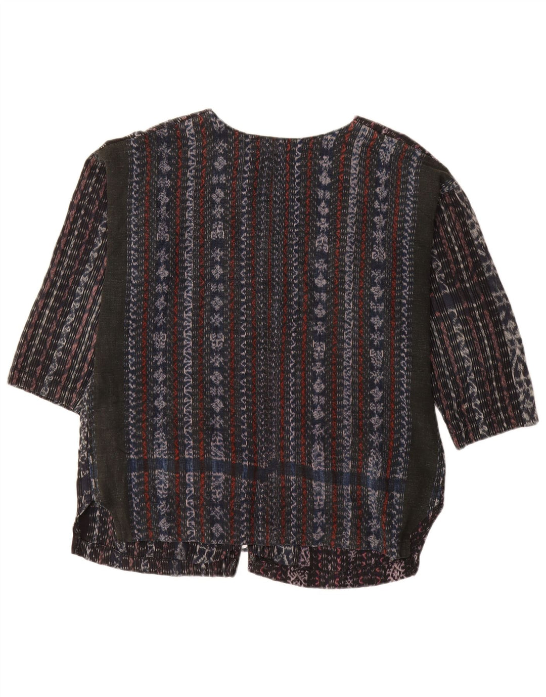 Camicetta da donna con maniche a 3/4 VINTAGE UK 18 XL a righe nere