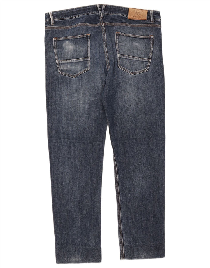 MASSIMO DUTTI Jeans slim da uomo EU 42 Large W34 L27 Cotone blu