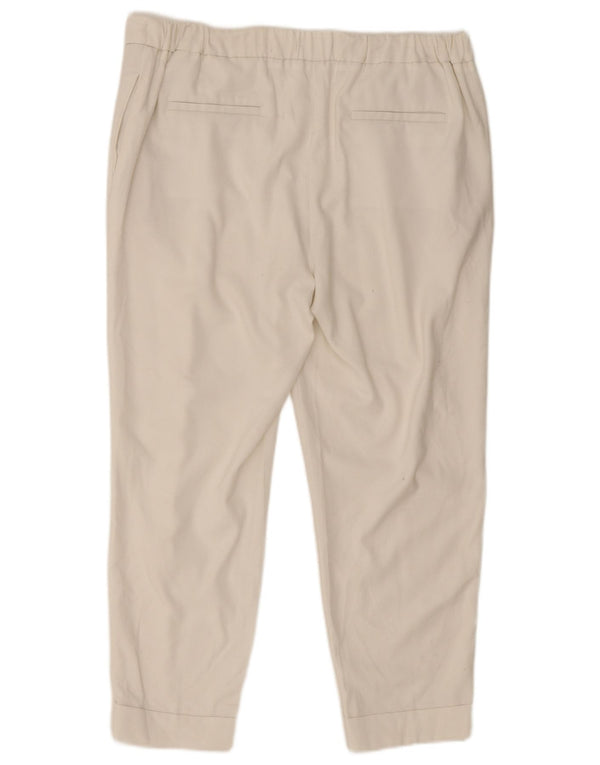 Pantaloni corti affusolati da donna Marks & Spencer UK16 Large W34 L25 Bianco
