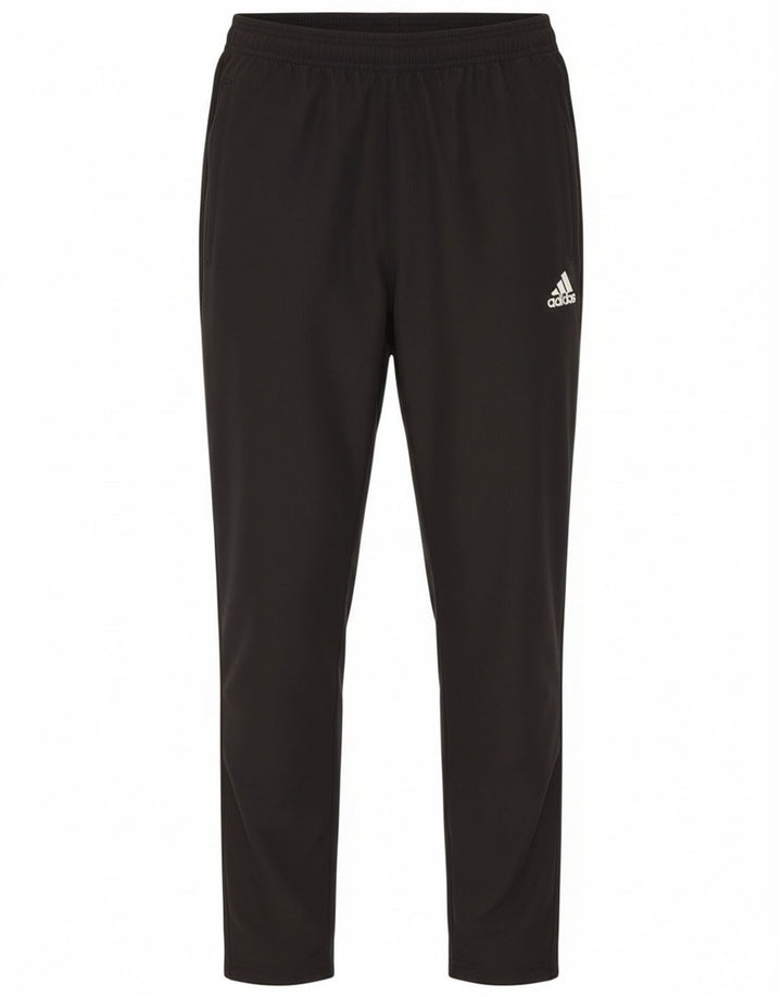 Pantaloni da tuta Adidas Climalite da uomo medio poliestere nero