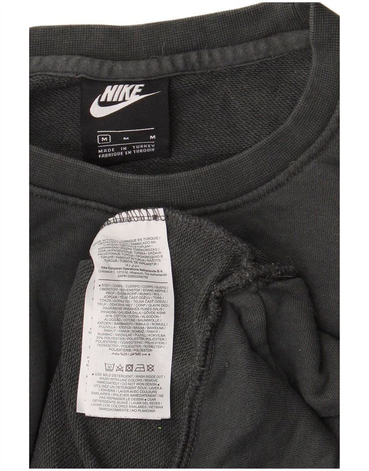 NIKE Felpa con grafica da uomo Maglione in cotone grigio medio