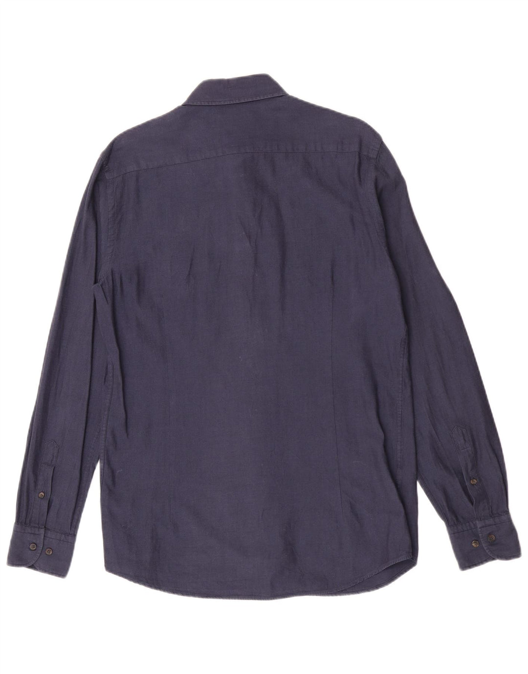 Camicia da uomo Massimo Dutti in cotone blu navy medio