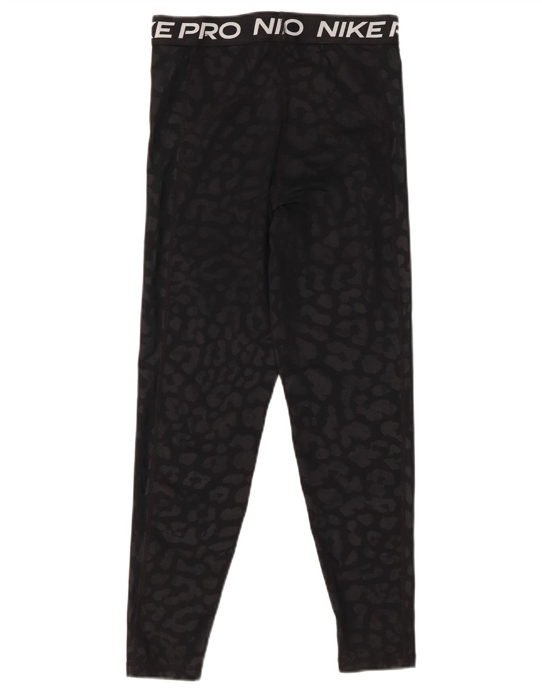 Leggings Capri grafici da donna Nike UK 8 piccolo poliestere nero con stampa animalier
