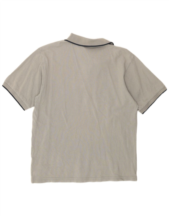 Polo da uomo Champion Large in cotone grigio